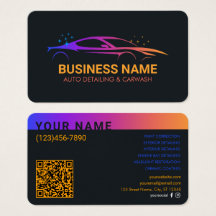 Cartão de visita personalizado para detalhe automo