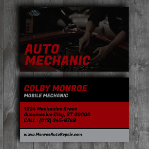 Cartão de Visita Personalizado para Mecânico Móvel