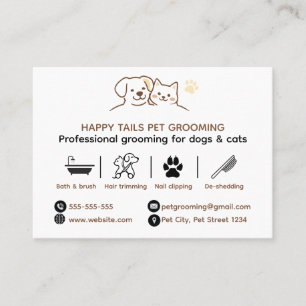 Cartão de Visita Personalizado para Pet grooming P