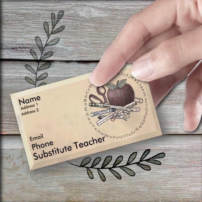 Cartão de Visita Personalizado para Professor Subs (Criador carregado)