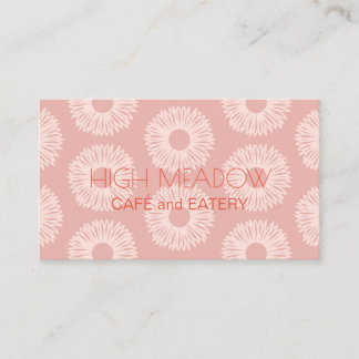 Cartão De Visita Personalizado "Peach Blooms" (Americano)