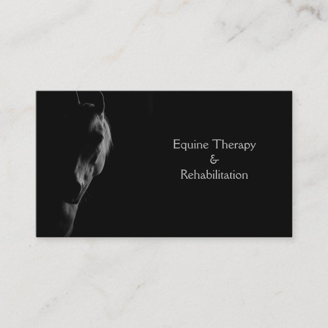 Cartão de visita Personalizado por Cavalo Negro (Frente)