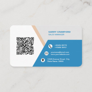Cartão De Visita Personalizado por Código QR Moderno Profissional