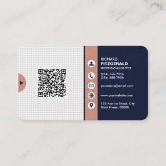 Cartão De Visita Personalizado por Código QR Moderno Profissional