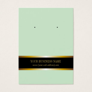 Cartão de Visita Personalizado Preto Verde Dourad