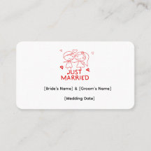 Cartão de Visita Personalizado Recém-Casados, Negó