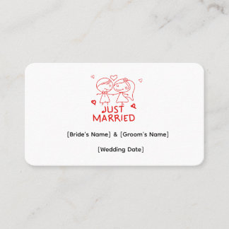 Cartão de Visita Personalizado Recém-Casados, Negó