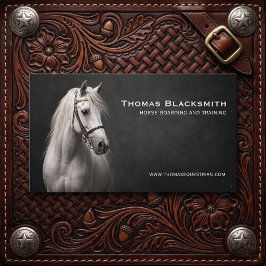 Cartão de Visita Personalizado White Horse Equestr