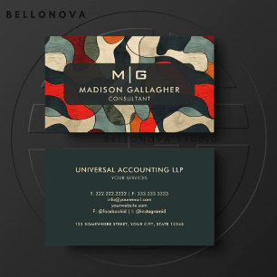 Cartão De Visita Personalizar Aestético Verde Multicolorido