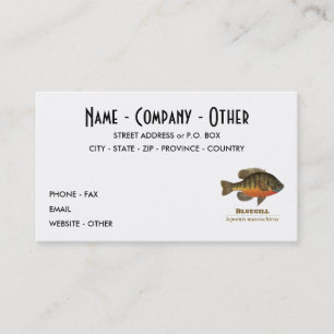 Cartão De Visita Personalizar Bluegill, Bream