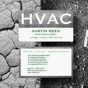 Cartão De Visita Personalizar condicionamento de ar de aquecimento 