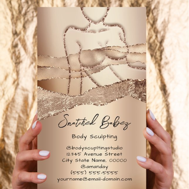 Cartão De Visita Personalizar Esculpindo Cosméticos Logotipo QRCode (Criador carregado)