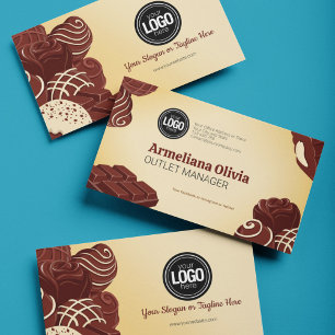 Cartão De Visita Personalizar logotipo de empresa   Empresa de choc