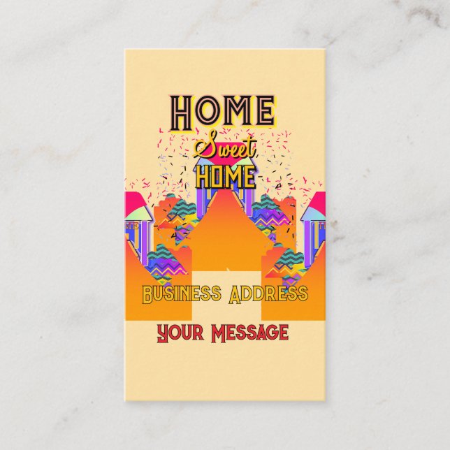 Cartão De Visita Personalizar o Home Sweet Home Imóveis (Frente)