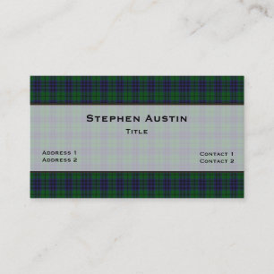 Cartão De Visita Personalizar Xadrez Austin Tartan
