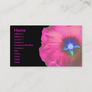 Cartão de visita Personalizável de Flor Hollyhock