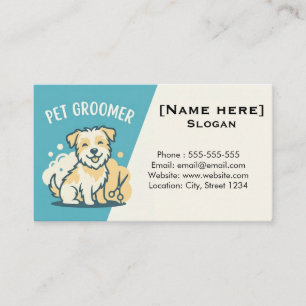 Cartão de Visita Personalizável de Pet Shop Modern