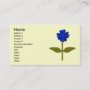 Cartão de visita personalizável do azul de margari