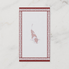 Cartão de visita personalizável do Red & White Koi