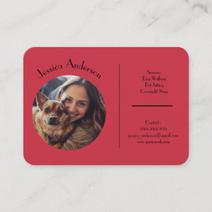 Cartão de visita Personalizável Para A Pet Sitter
