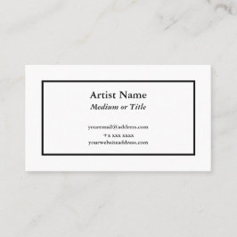 Cartão de visita personalizável para artistas