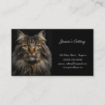 Cartão de Visita Personalizável para Gatinho