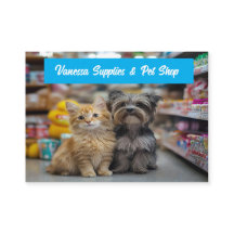 Cartão de Visita Personalizável para Pet Shop