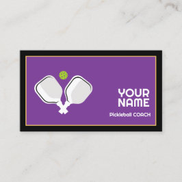 Cartão De Visita Personalizável para treinador de pickleball