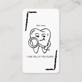 Cartão De Visita Personalize Funny Dentist Tooth business card