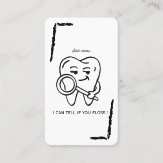 Cartão De Visita Personalize Funny Dentist Tooth business card