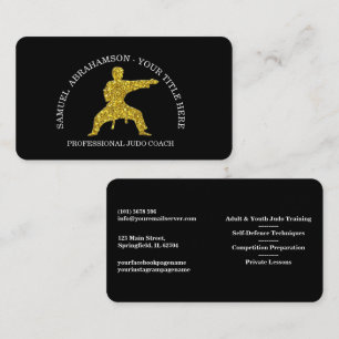 Cartão De Visita Personalize Instrutor de Karate Chute de Kickboxin