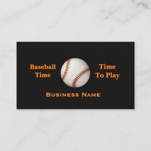 Cartão De Visita Personalize o Tempo do Beisebol, Hora de Jogar