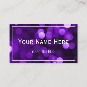Cartão De Visita Personalize Seu Próprio Livro Roxo