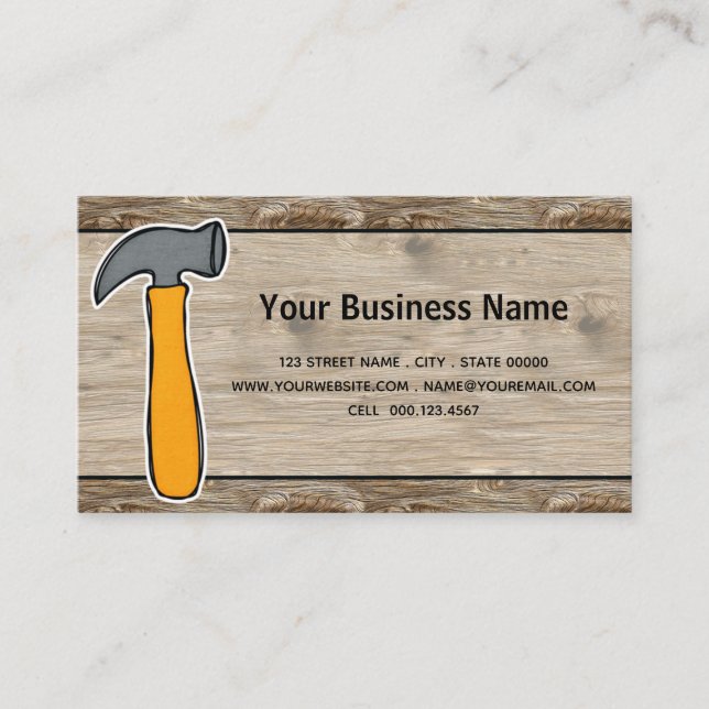 Cartão De Visita Personalized Business Cards - Handyman (Frente)