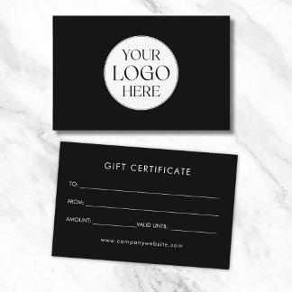 Cartão De Visita Personalized Business Logo Simple Gift Certificate