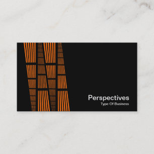 Cartão De Visita Perspectiva v2 - Laranja e Branco em Preto