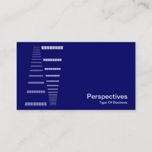 Cartão De Visita Perspectivas - Branco sobre o Azul Profundo do Mar