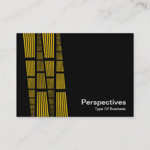Cartão De Visita Perspectivas v2 - âmbar e branco em preto