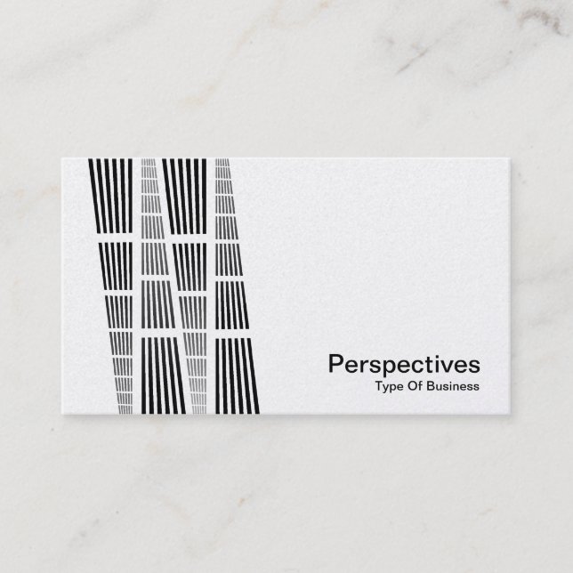 Cartão De Visita Perspectivas v2 - Preto e Branco (Platinum) (Frente)