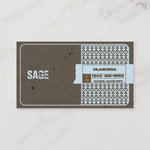 Cartão De Visita Pervinca natural dos papéis