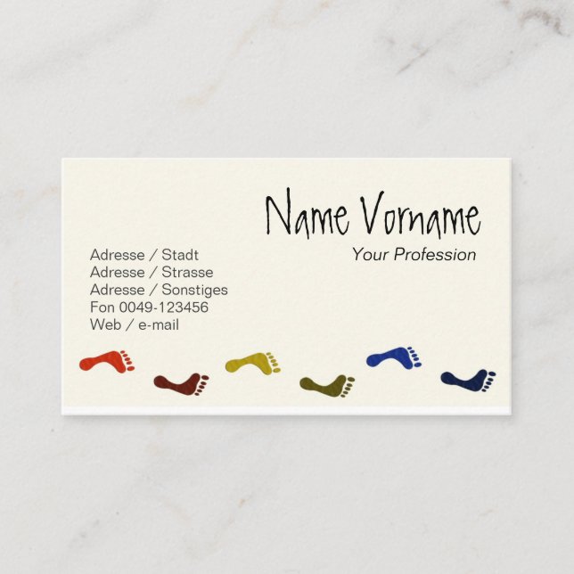 Cartão De Visita Pés (Frente)