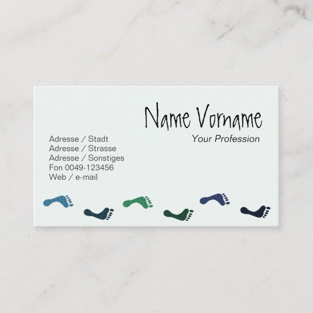 Cartão De Visita Pés (Frente)