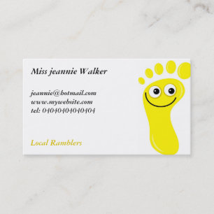 Cartão De Visita Pés amarelos felizes
