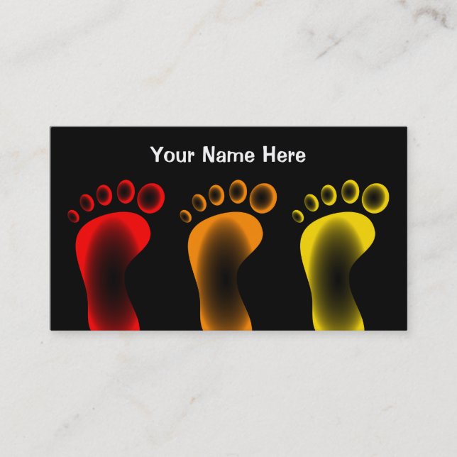 Cartão De Visita Pés coloridos (Frente)