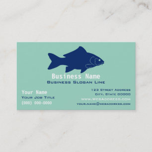 Cartão De Visita Pesca de Carpa Personalizada / Pescador de Água Do