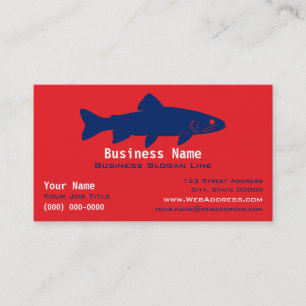 Cartão De Visita Pesca de Truta Personalizada Pescador de Água Do