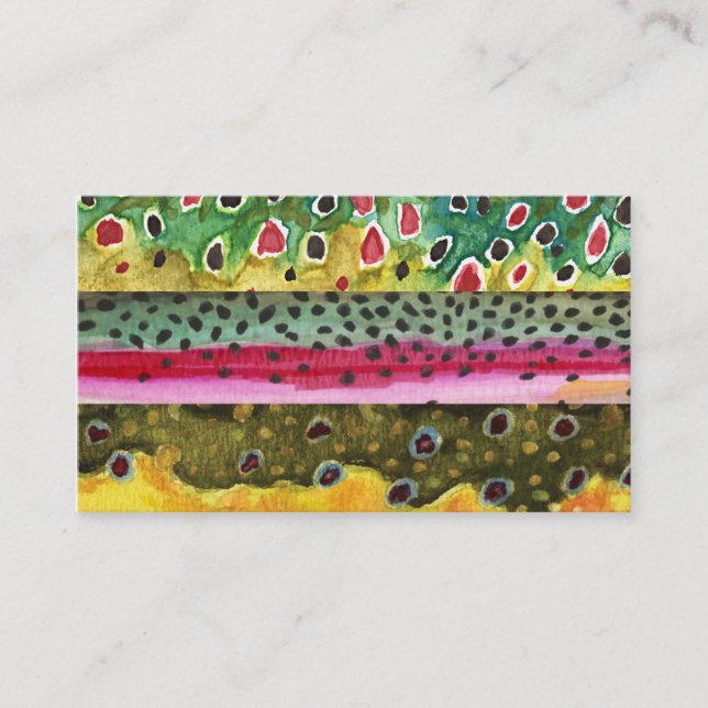 Cartão De Visita Pesca de trutas (Frente)