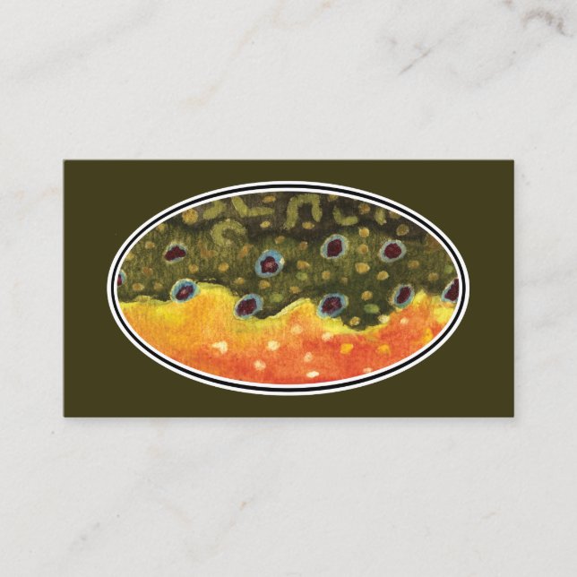 Cartão De Visita Pesca de trutas de carne (Frente)