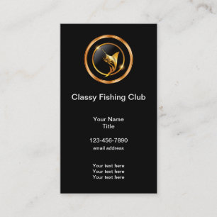 Cartão De Visita Pesca Esportiva Elegante