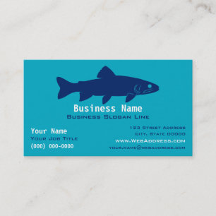 Cartão De Visita Pesca Personalizada de Truta   Pescador de Água Do